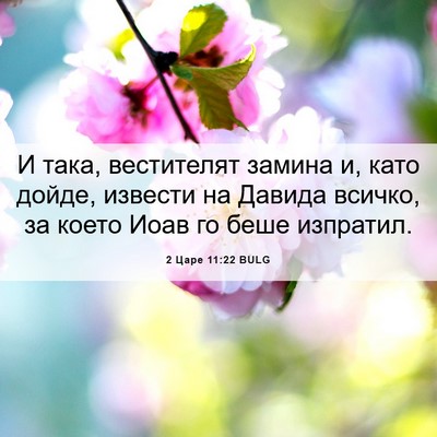 Picture 06 - 2 Царе 11:22 BULG - И така, вестителят замина - Bible Verse Picture