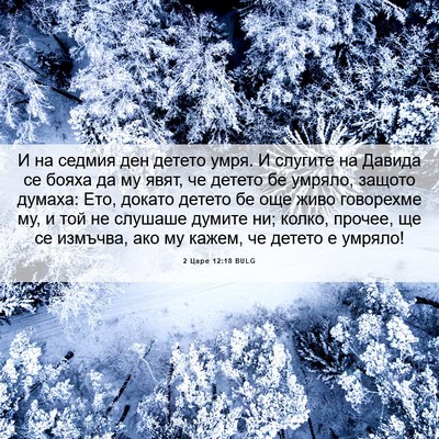Picture 06 - 2 Царе 12:18 BULG - И на седмия ден детето - Bible Verse Picture