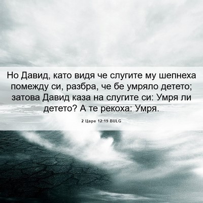 Picture 06 - 2 Царе 12:19 BULG - Но Давид, като видя че - Bible Verse Picture