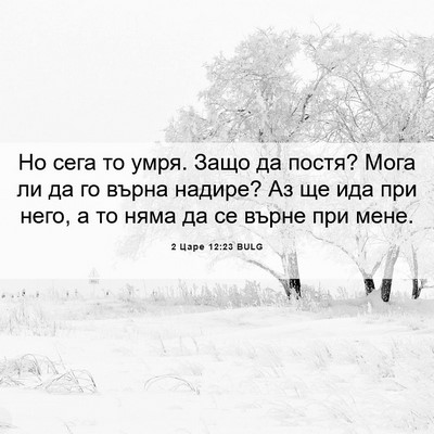 Picture 06 - 2 Царе 12:23 BULG - Но сега то умря. Защо да - Bible Verse Picture