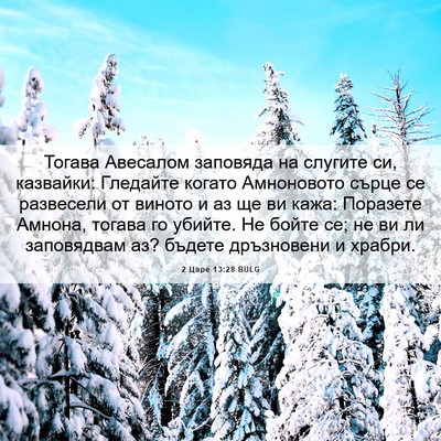 Picture 06 - 2 Царе 13:28 BULG - Тогава Авесалом заповяда - Bible Verse Picture