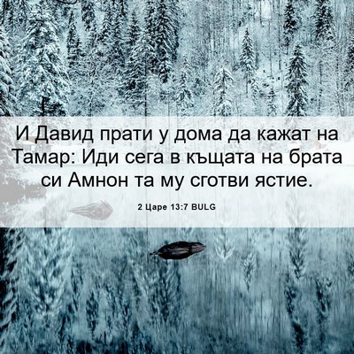 Picture 06 - 2 Царе 13:7 BULG - И Давид прати у дома да - Bible Verse Picture