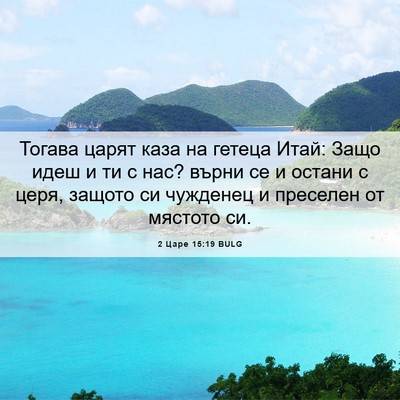 Picture 06 - 2 Царе 15:19 BULG - Тогава царят каза на - Bible Verse Picture