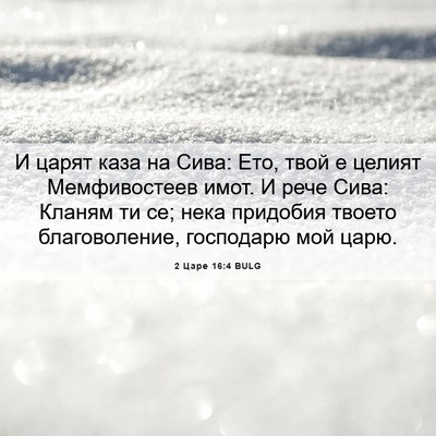 Picture 06 - 2 Царе 16:4 BULG - И царят каза на Сива: Ето, - Bible Verse Picture