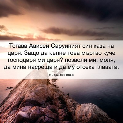 Picture 06 - 2 Царе 16:9 BULG - Тогава Ависей Саруиният - Bible Verse Picture