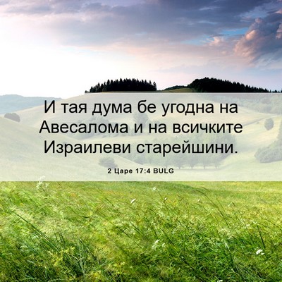 Picture 06 - 2 Царе 17:4 BULG - И тая дума бе угодна на - Bible Verse Picture