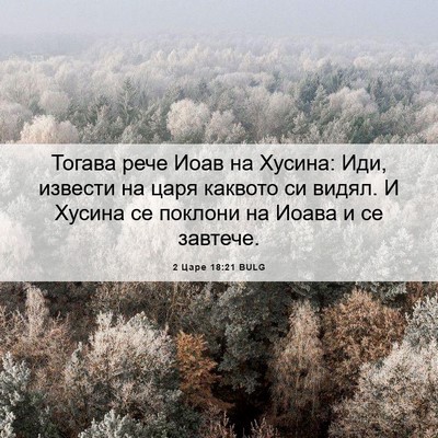 Picture 06 - 2 Царе 18:21 BULG - Тогава рече Иоав на Хусина: - Bible Verse Picture