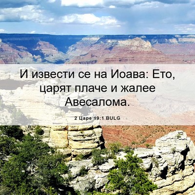 Picture 06 - 2 Царе 19:1 BULG - И извести се на Иоава: Ето, - Bible Verse Picture