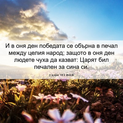 Picture 06 - 2 Царе 19:2 BULG - И в оня ден победата се - Bible Verse Picture