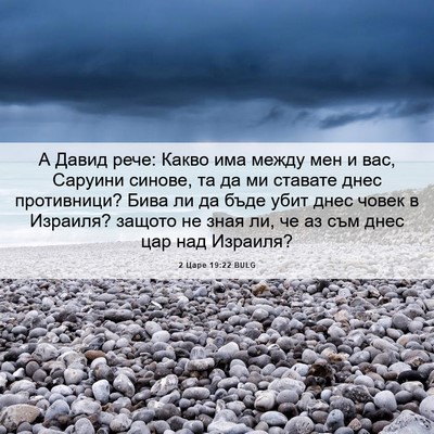 Picture 06 - 2 Царе 19:22 BULG - А Давид рече: Какво има - Bible Verse Picture