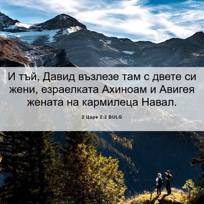 Picture 06 - 2 Царе 2:2 BULG - И тъй, Давид възлезе там с - Bible Verse Picture