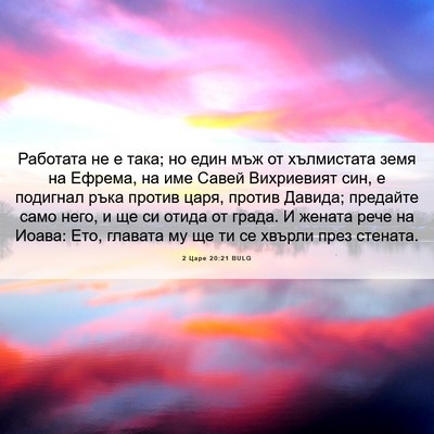 Picture 06 - 2 Царе 20:21 BULG - Работата не е така; но един - Bible Verse Picture