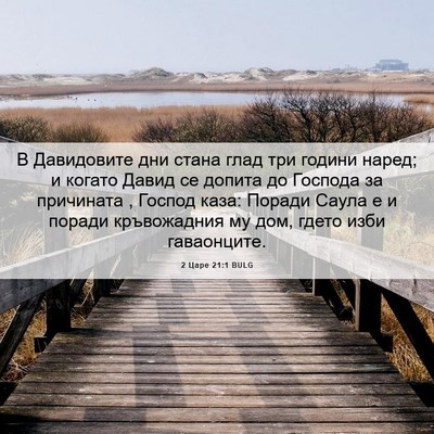 Picture 06 - 2 Царе 21:1 BULG - В Давидовите дни стана - Bible Verse Picture
