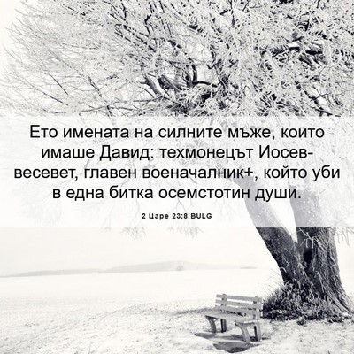 Picture 06 - 2 Царе 23:8 BULG - Ето имената на силните - Bible Verse Picture