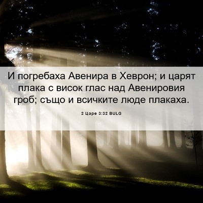 Picture 06 - 2 Царе 3:32 BULG - И погребаха Авенира в - Bible Verse Picture