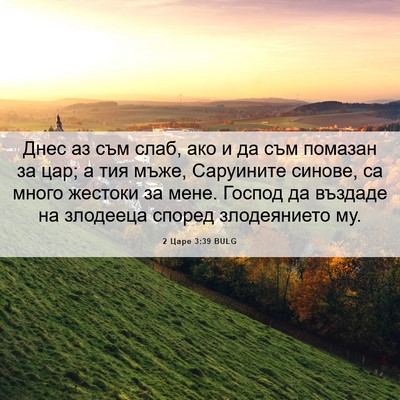 Picture 06 - 2 Царе 3:39 BULG - Днес аз съм слаб, ако и да - Bible Verse Picture