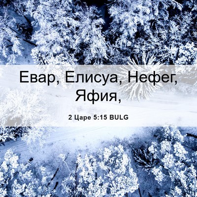 Picture 06 - 2 Царе 5:15 BULG - Евар, Елисуа, Нефег, - Bible Verse Picture