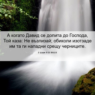 Picture 06 - 2 Царе 5:23 BULG - А когато Давид се допита до - Bible Verse Picture
