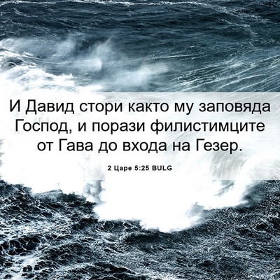 Picture 06 - 2 Царе 5:25 BULG - И Давид стори както му - Bible Verse Picture