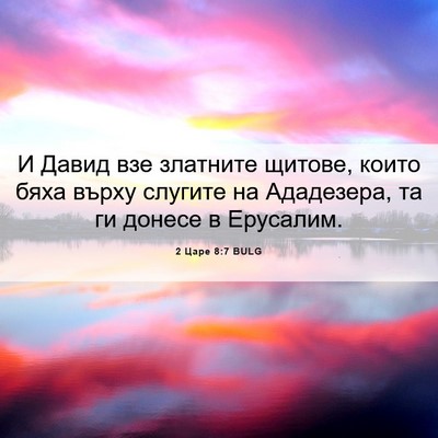 Picture 06 - 2 Царе 8:7 BULG - И Давид взе златните - Bible Verse Picture