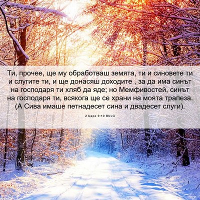 Picture 06 - 2 Царе 9:10 BULG - Ти, прочее, ще му - Bible Verse Picture