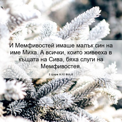 Picture 06 - 2 Царе 9:12 BULG - И Мемфивостей имаше малък - Bible Verse Picture