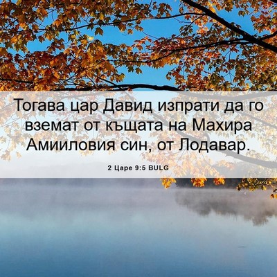 Picture 06 - 2 Царе 9:5 BULG - Тогава цар Давид изпрати - Bible Verse Picture