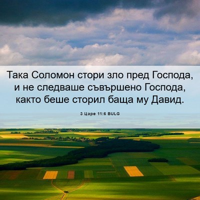 Picture 06 - 3 Царе 11:6 BULG - Така Соломон стори зло - Bible Verse Picture