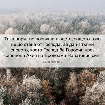 Picture 06 - 3 Царе 12:15 BULG - Така царят не послуша - Bible Verse Picture