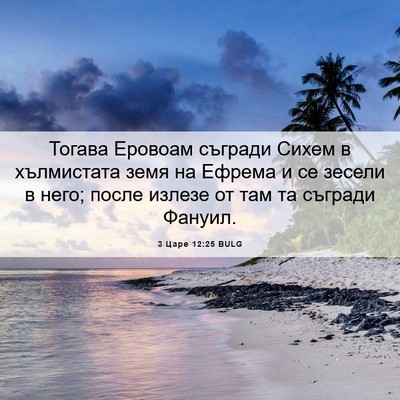 Picture 06 - 3 Царе 12:25 BULG - Тогава Еровоам съгради - Bible Verse Picture