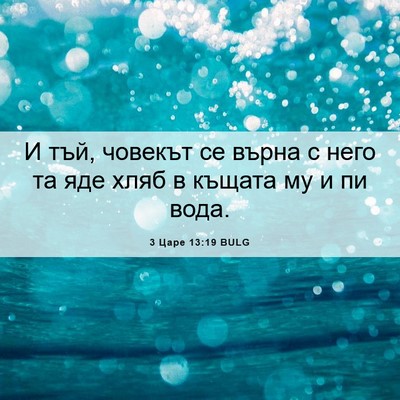 Picture 06 - 3 Царе 13:19 BULG - И тъй, човекът се върна с - Bible Verse Picture