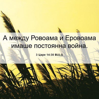Picture 06 - 3 Царе 14:30 BULG - А между Ровоама и Еровоама - Bible Verse Picture