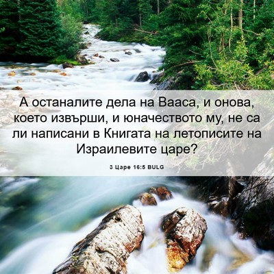 Picture 06 - 3 Царе 16:5 BULG - А останалите дела на Вааса, - Bible Verse Picture