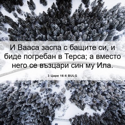 Picture 06 - 3 Царе 16:6 BULG - И Вааса заспа с бащите си, и - Bible Verse Picture