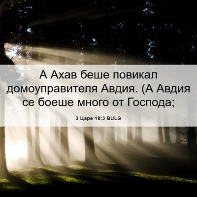 Picture 06 - 3 Царе 18:3 BULG - А Ахав беше повикал - Bible Verse Picture