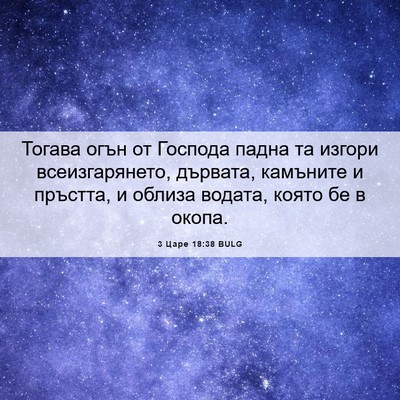 Picture 06 - 3 Царе 18:38 BULG - Тогава огън от Господа - Bible Verse Picture