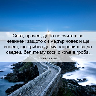 Picture 06 - 3 Царе 2:9 BULG - Сега, прочее, да го не - Bible Verse Picture