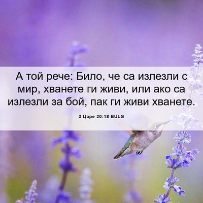 Picture 06 - 3 Царе 20:18 BULG - А той рече: Било, че са - Bible Verse Picture