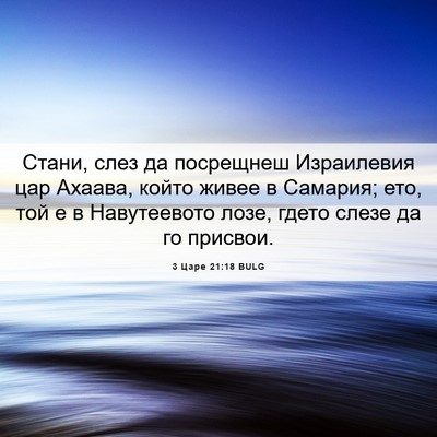 Picture 06 - 3 Царе 21:18 BULG - Стани, слез да посрещнеш - Bible Verse Picture