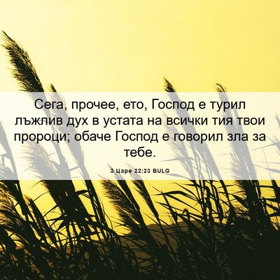 Picture 06 - 3 Царе 22:23 BULG - Сега, прочее, ето, Господ е - Bible Verse Picture