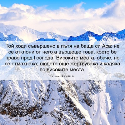Picture 06 - 3 Царе 22:43 BULG - Той ходи съвършено в пътя - Bible Verse Picture