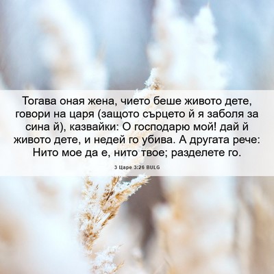Picture 06 - 3 Царе 3:26 BULG - Тогава оная жена, чието - Bible Verse Picture