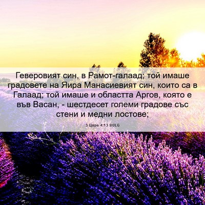 Picture 06 - 3 Царе 4:13 BULG - Геверовият син, в - Bible Verse Picture