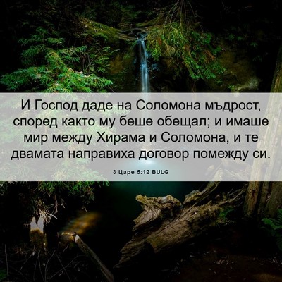 Picture 06 - 3 Царе 5:12 BULG - И Господ даде на Соломона - Bible Verse Picture