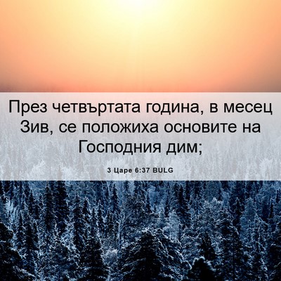 Picture 06 - 3 Царе 6:37 BULG - През четвъртата година, в - Bible Verse Picture