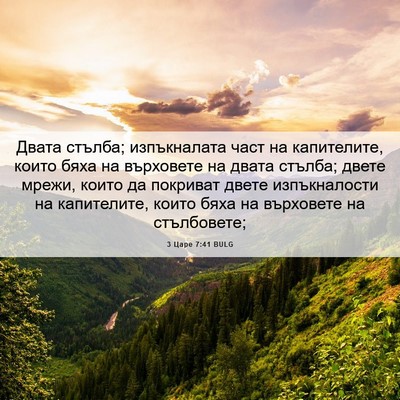 Picture 06 - 3 Царе 7:41 BULG - Двата стълба; изпъкналата - Bible Verse Picture