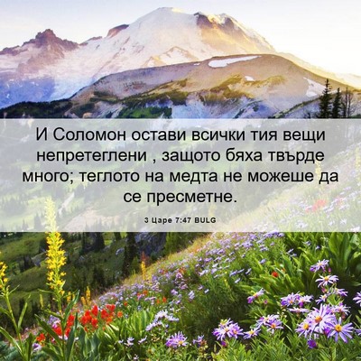 Picture 06 - 3 Царе 7:47 BULG - И Соломон остави всички - Bible Verse Picture