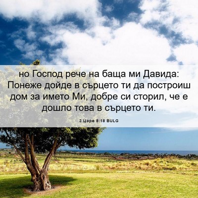 Picture 06 - 3 Царе 8:18 BULG - но Господ рече на баща ми - Bible Verse Picture