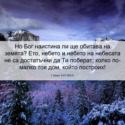 Picture 06 - 3 Царе 8:27 BULG - Но Бог наистина ли ще - Bible Verse Picture