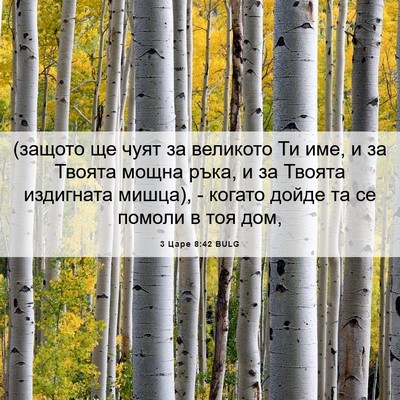Picture 06 - 3 Царе 8:42 BULG - (защото ще чуят за великото - Bible Verse Picture